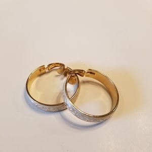 Vntg L.H. Segal California Clip-on Hoop Ea…